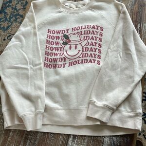 Cream Howdy Holidays Sweatshirt by Altar’d State